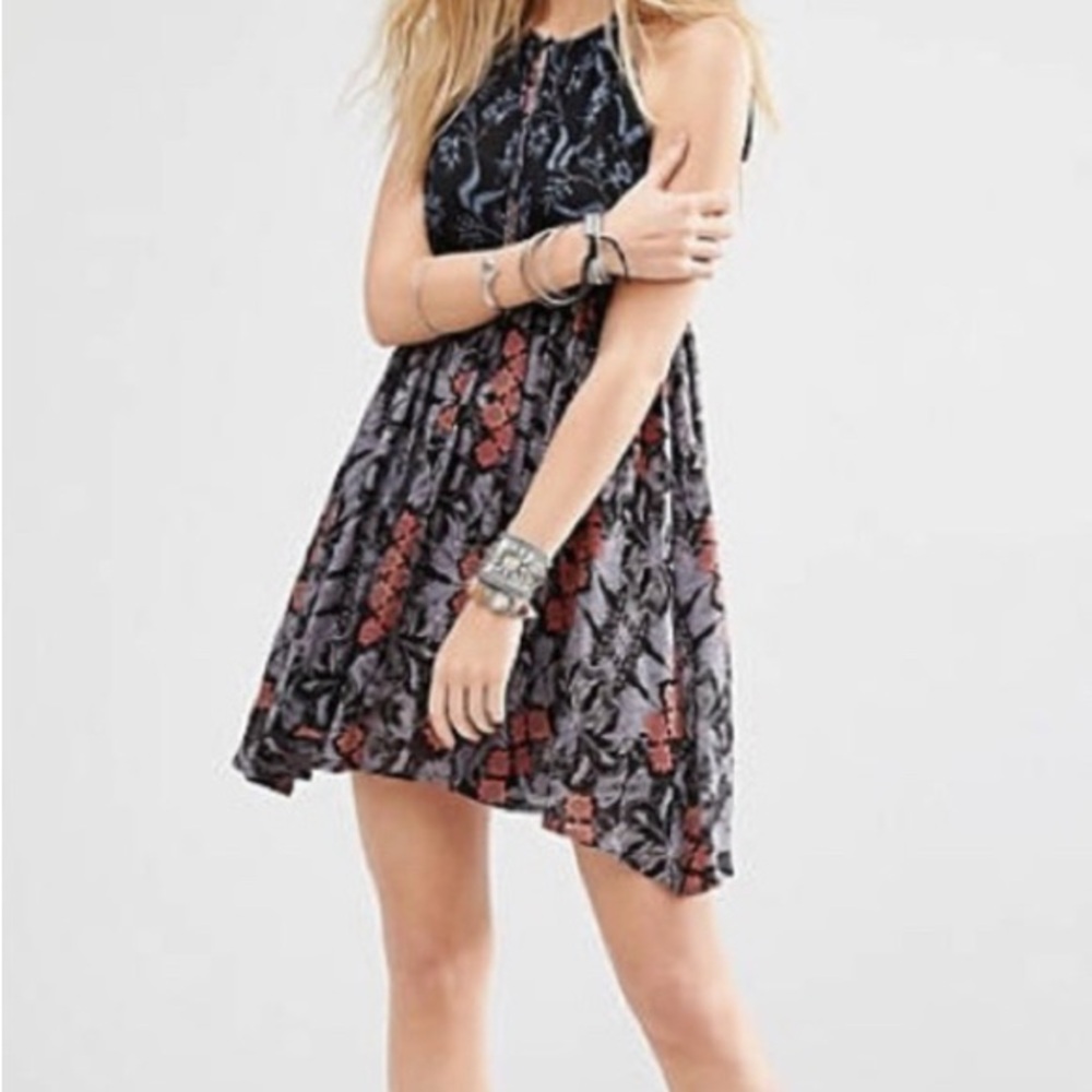 Free people floral mini dress